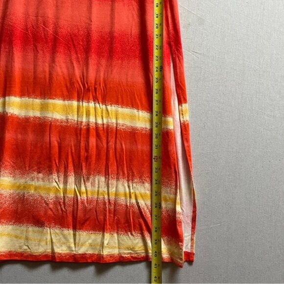 NWT Esqualo bright orange yellow ombre maxi skirt Sz S - Picture 9 of 10